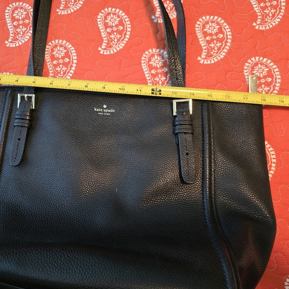 Kate Spade Black Pebbled Leather Tote - Picture 4 of 5